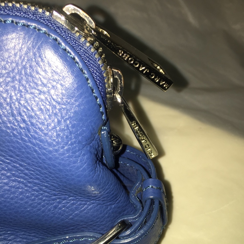 Marc Jacobs  Rare Leather Blue Tote made in Italy - Picture 7 of 10
